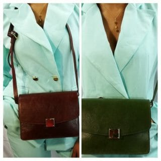 Sac bandoulière fermoir doré ( 100% Cuir Italien)