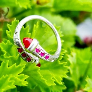 Bague vangovango sertie de pierre précieuse 100% Argent