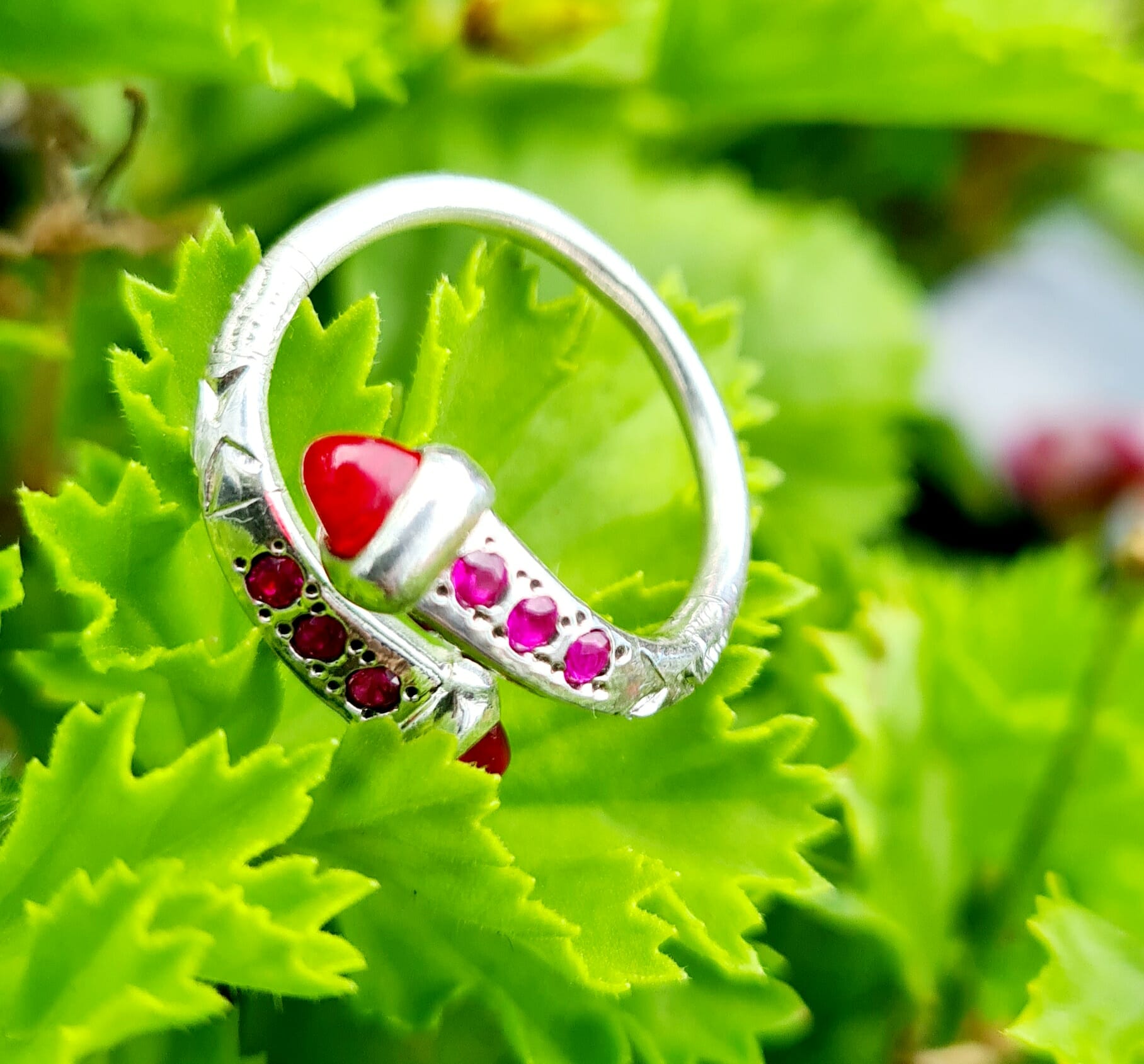 Bague vangovango sertie de pierre précieuse 100% Argent