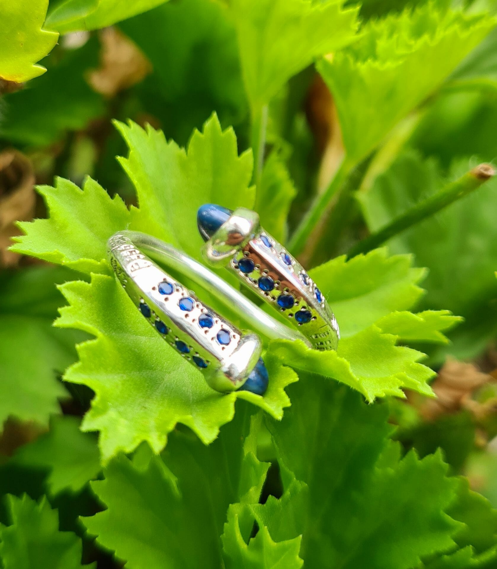 Bague vangovango sertie de pierre précieuse 100% Argent – Image 9