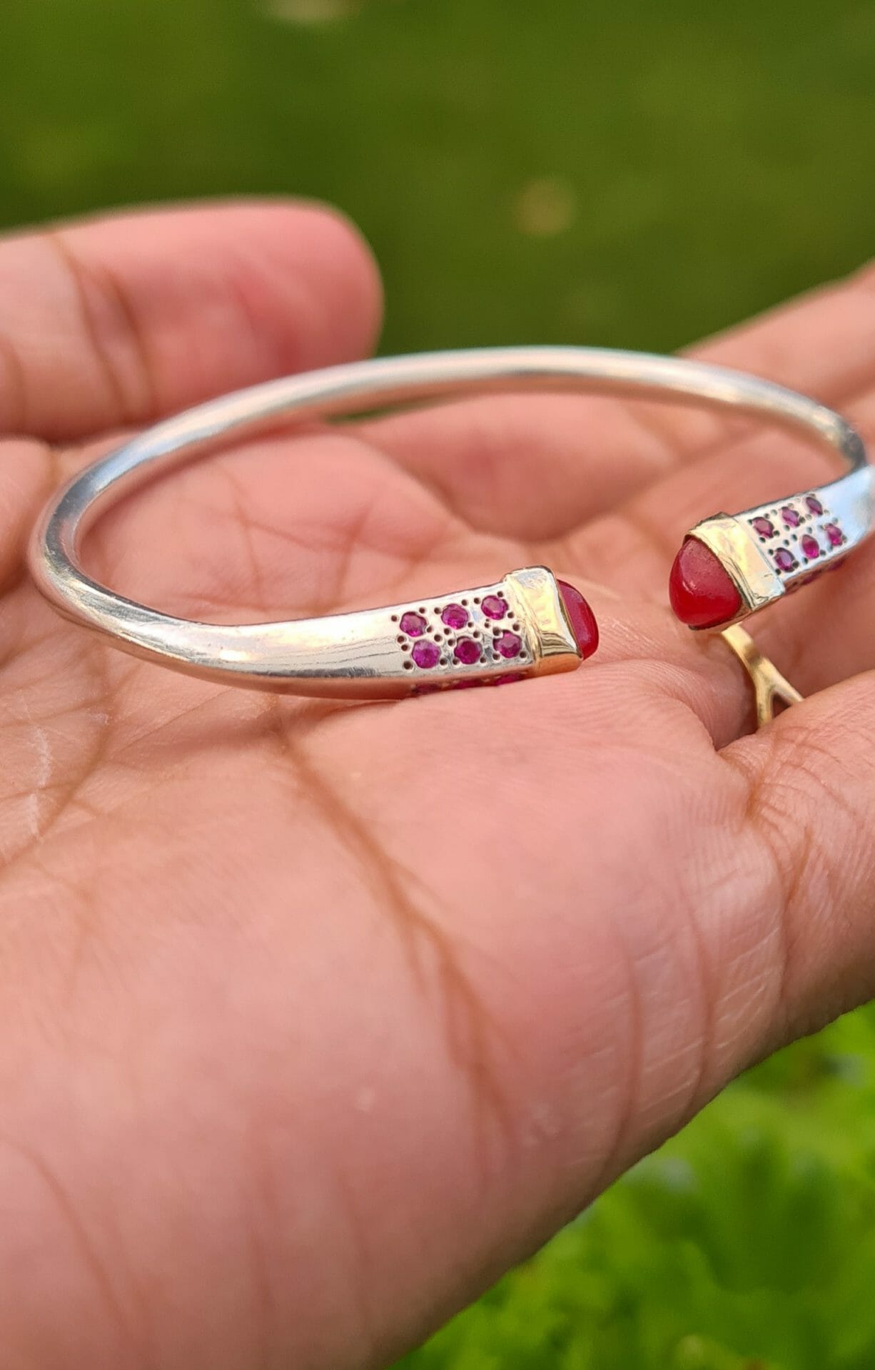 Bracelet vangovango tsaiky Hely 100% Argent/Or artisanal- 8CM