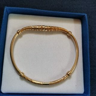 Bracelet vangovango saccalava à 4 barres 100% en OR 18K artisanal