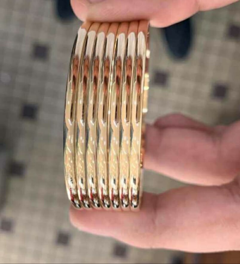 Bracelet semainier lisse Or 18K artisanal 30G