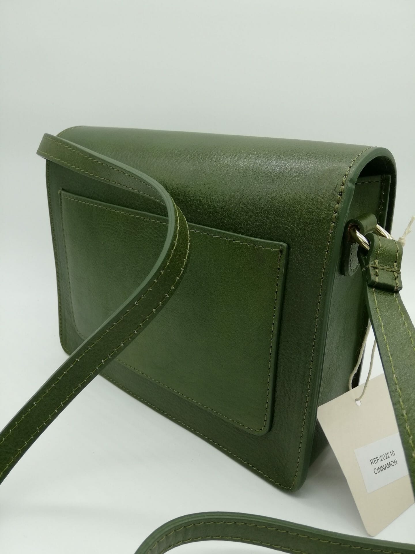 Sac bandoulière fermoir doré ( 100% Cuir Italien) – Image 6
