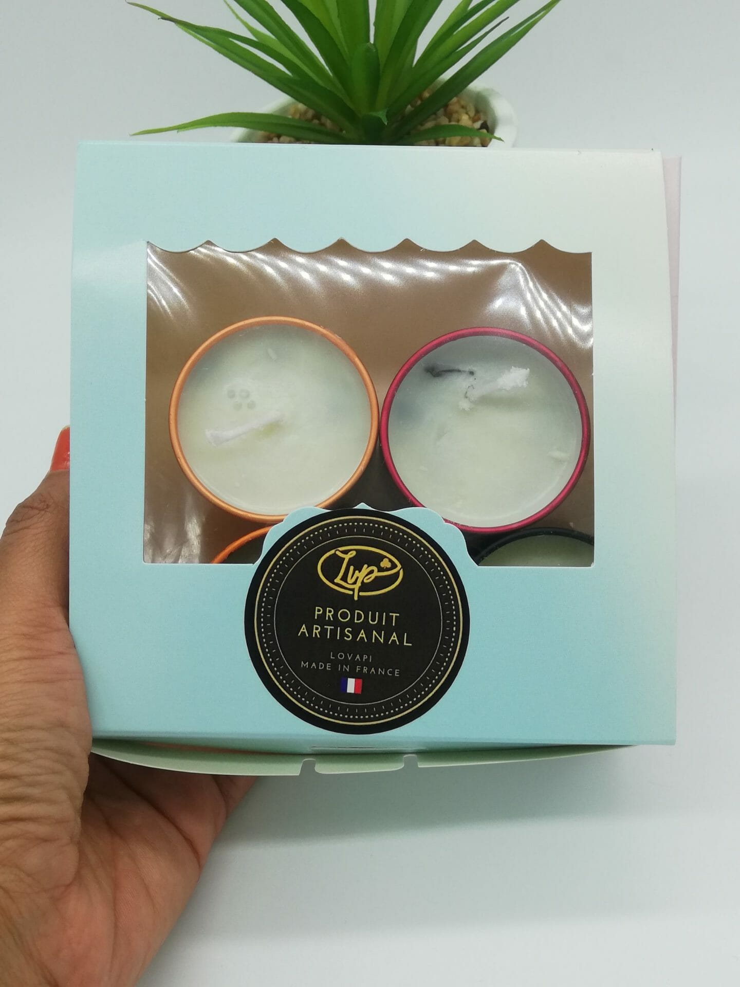 Coffret bien-être bougie massage parfum ananas (100% artisanal)-LVP