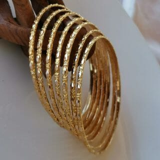 Bracelet semainier à motif indien en Or 18K Artisanal 50g