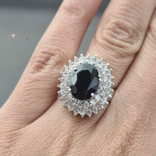 Bague royale Améthyste en Argent 925 100% Artisanal 10G