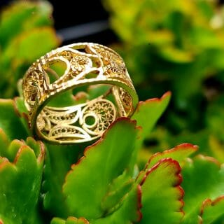 Bague Aloalo filigrane en Or 18K 100% Artisanal
