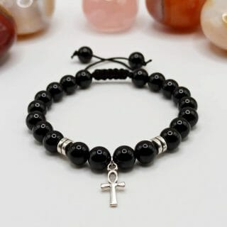 Bracelet Onyx brillant/en pierre naturelle de Madagascar