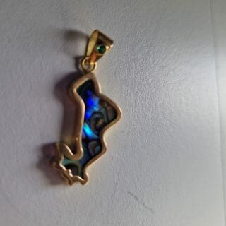 Pendentif Mayotte nacré d'ormeau 2G5 Or 18K