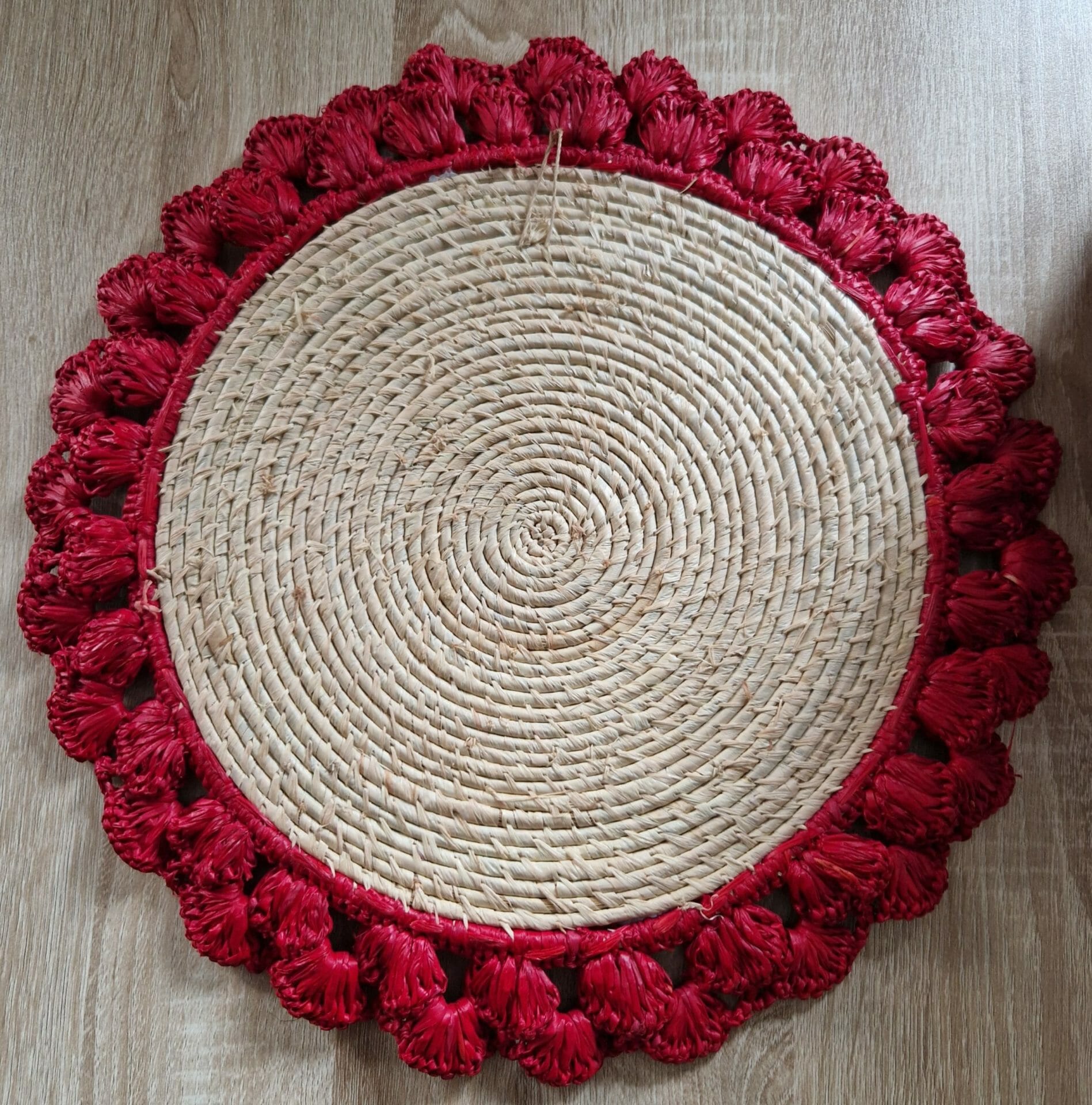 Miroir en raphia style tendance 100% naturel – Image 4