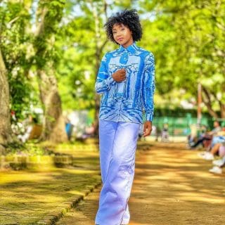 ensemble pantalon et chemise en coton bio de madagascar