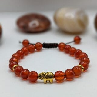 bracelet lithothérapie cornaline rouge