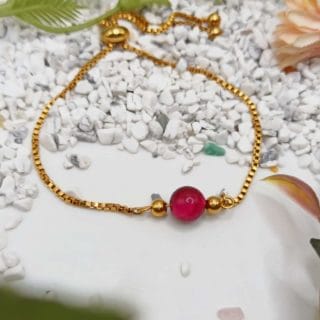 Bracelet œil de tigre rose 💕 pierre naturelle/ Madagascar