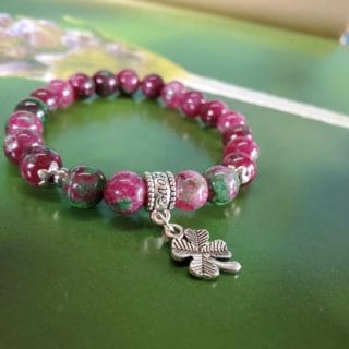 Bracelet Rubis sur Zoïsite / pierre naturelle/ Madagascar