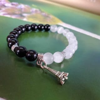 Bracelet Œil de chat/ tourmaline- pierre naturelle/ Madagascar