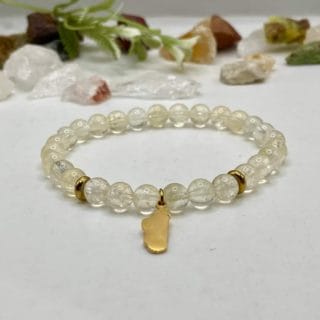Bracelet " Madagascar": Citrine en pierre naturelle de Madagascar