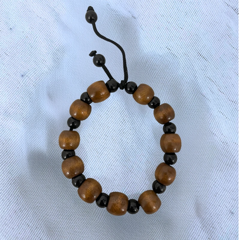 Bracelet en Perles Marron et Noir