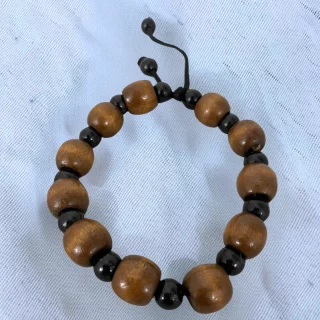 Bracelet en Perles Marron et Noir