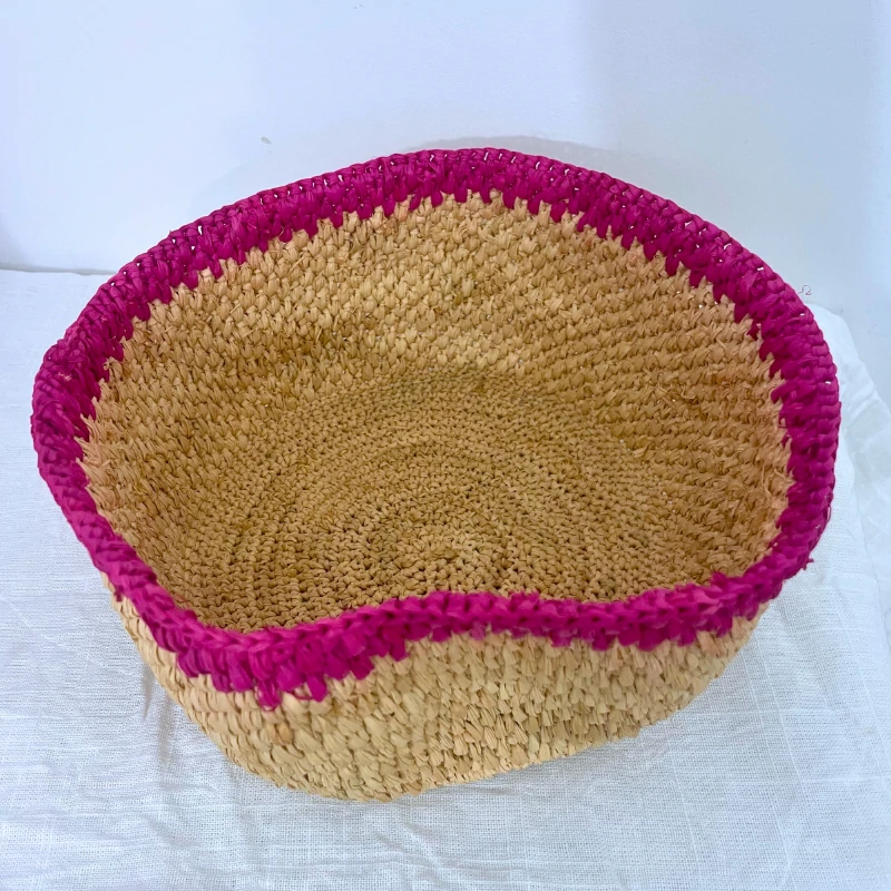 paniers en raphia crochet