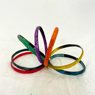 Ensemble de 7 Bracelets en Corne de Zébu