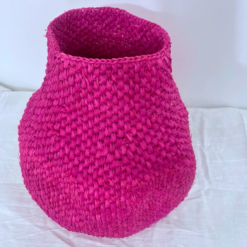 paniers en raphia crochet