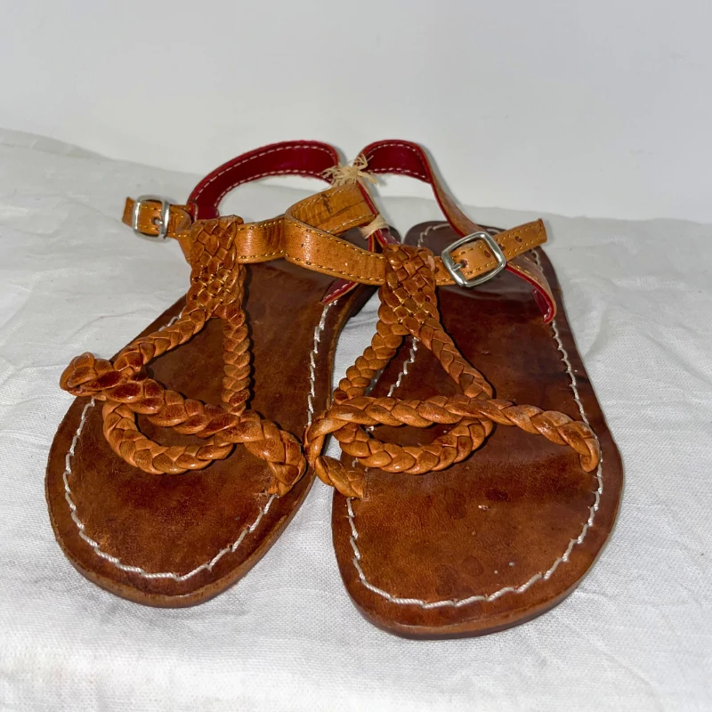 Sandales en Cuir Tressées