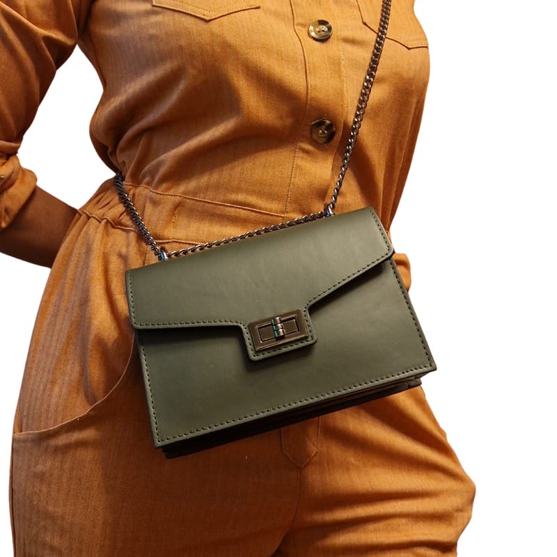 Sac à Main en Cuir Gris