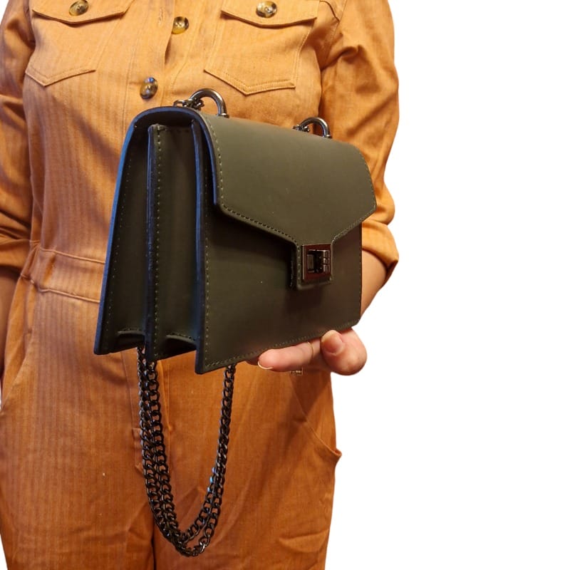 Sac à Main en Cuir Gris