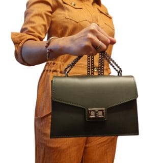 Sac à Main en Cuir Gris