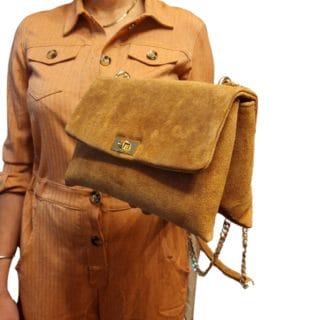 Sac en daim naturel camel