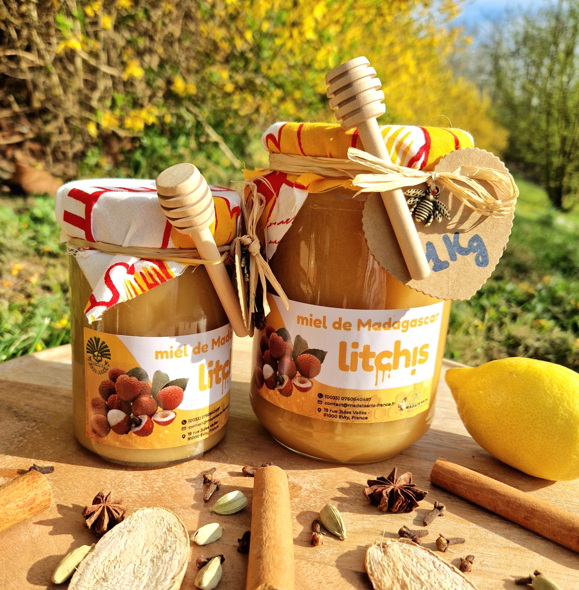 500gr de Miel de Litchi et une cuillère/ Miel de Sud-est de Madagascar – Image 3