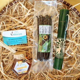 Pack-coffret KADÔ découverte GM 250gr miel Niaouli et 20 gousses de vanille de Madagascar