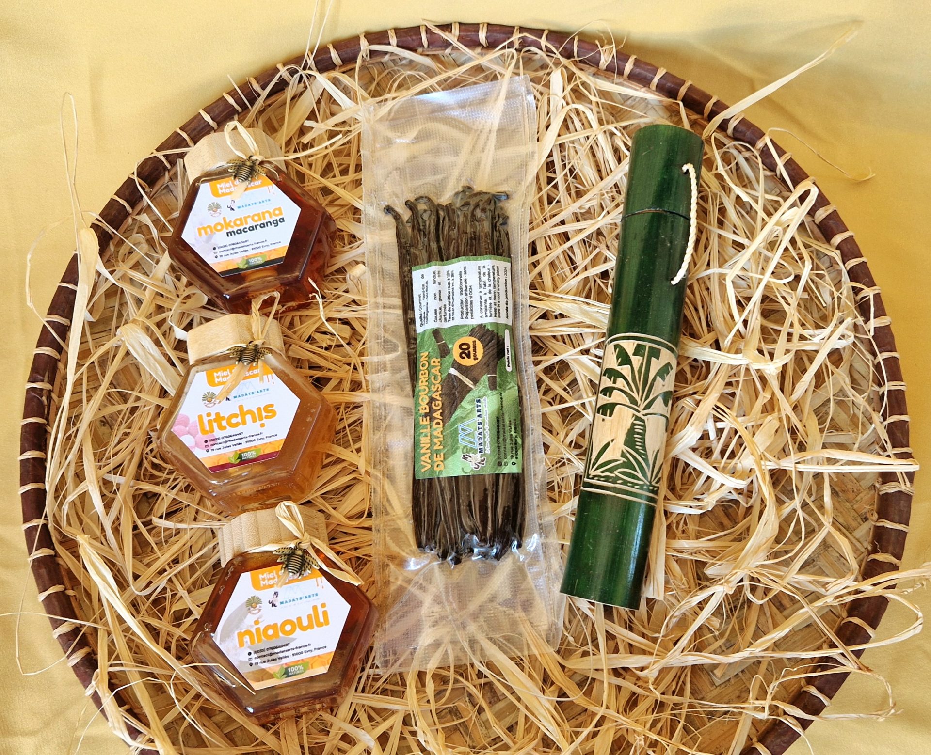 Pack-coffret KADÔ Prestige PM-3 miels mokarana,Litchi,Niaouli et 20 gousses de vanille de Madagascar – Image 7