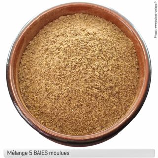 5 BAIES moulues 1160g PRO ... mélange d'épices, herbes aromatiques, condiments, piments