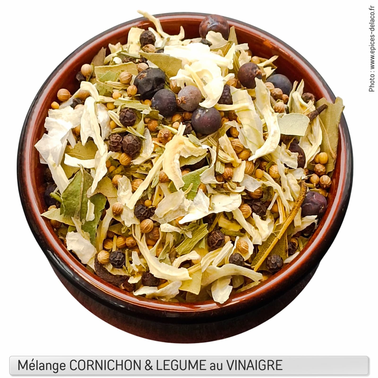 CORNICHON et LEGUME au VINAIGRE 270g L ... mélange d'épices, herbes aromatiques, condiments, piments – Image 2