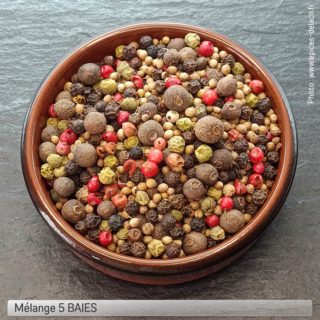 5 BAIES 400g XL ... mélange d'épices, herbes aromatiques, condiments, piments