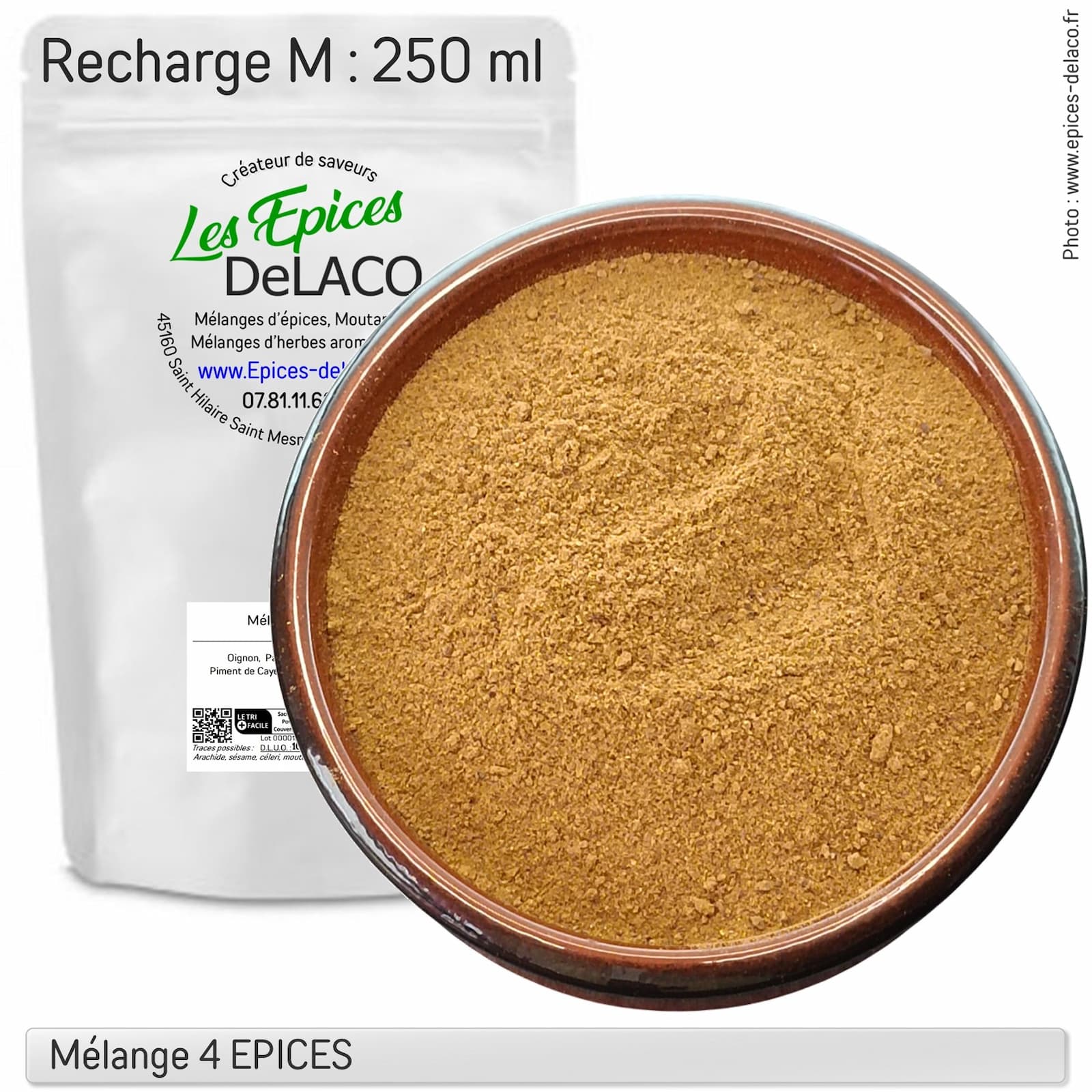 4 EPICES 125g M ... mélange d'épices, herbes aromatiques, condiments, piments – Image 3