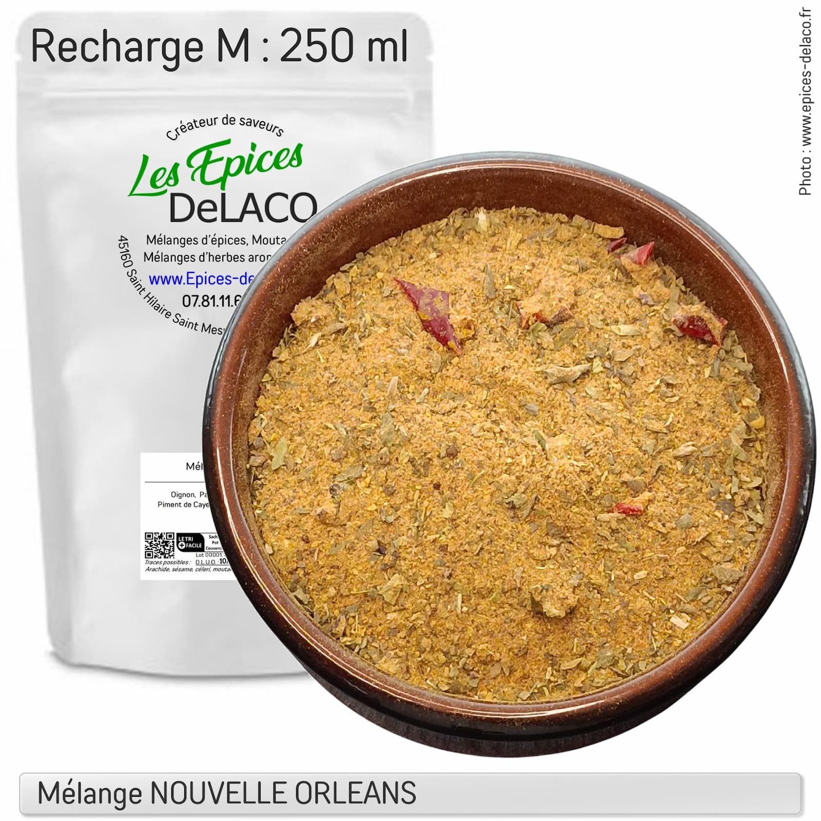 NOUVELLE ORLEANS 115g M ... mélange d'épices, herbes aromatiques, condiments, piments – Image 3