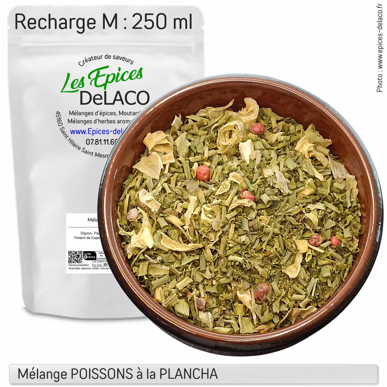 POISSON A LA PLANCHA 70g M ... mélange d'épices, herbes aromatiques, condiments, piments – Image 3