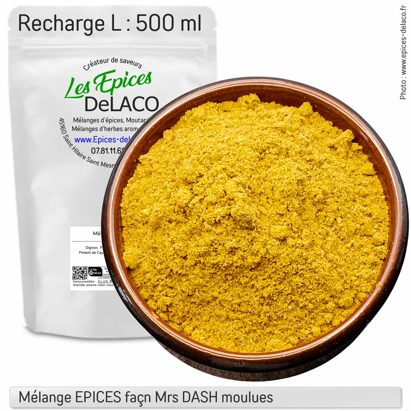 Façon Mrs DASH moulu 200g L ... mélange d'épices, herbes aromatiques, condiments, piments – Image 3