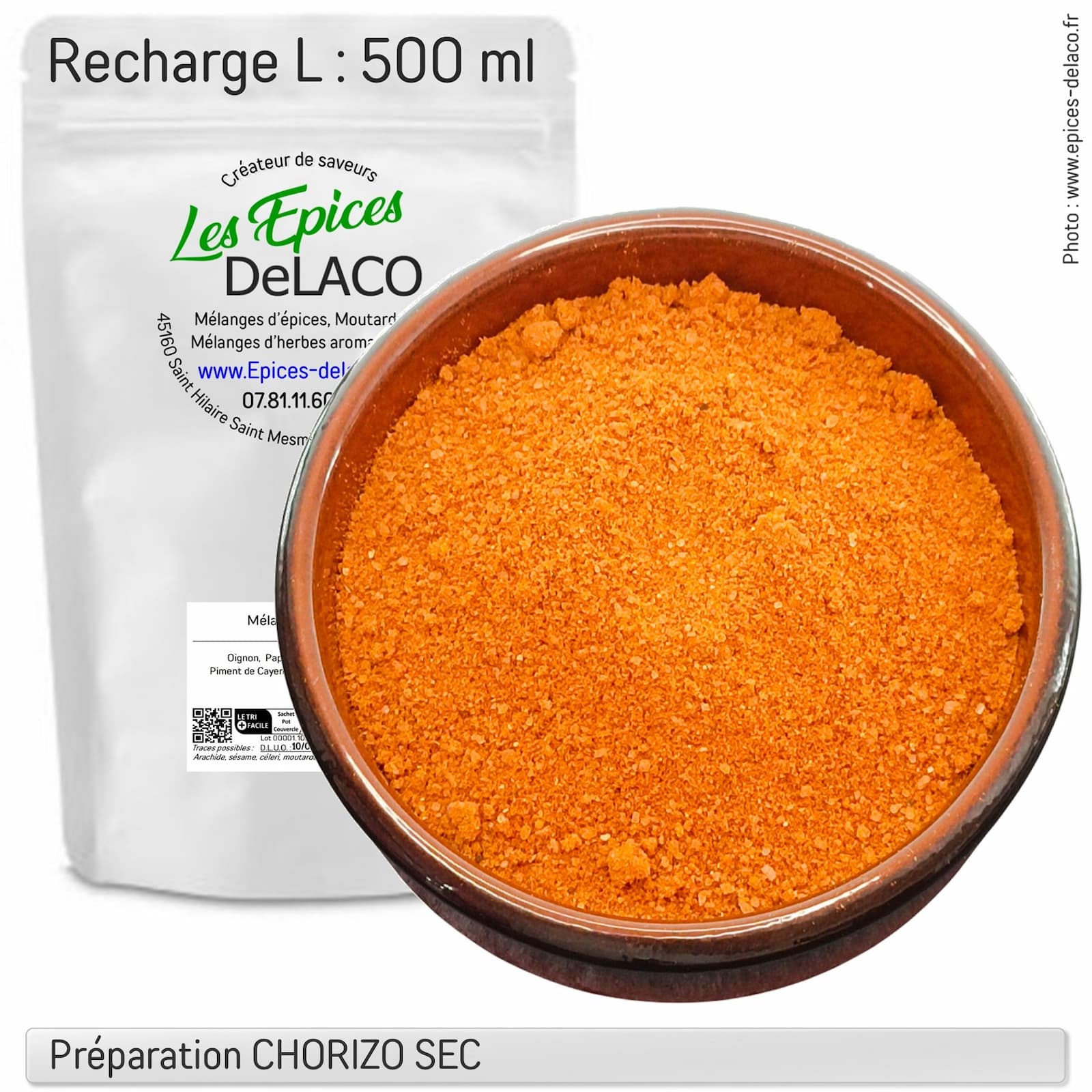 Préparation pour CHORIZO 320g L ... mélange d'épices, herbes aromatiques, condiments, piments – Image 3