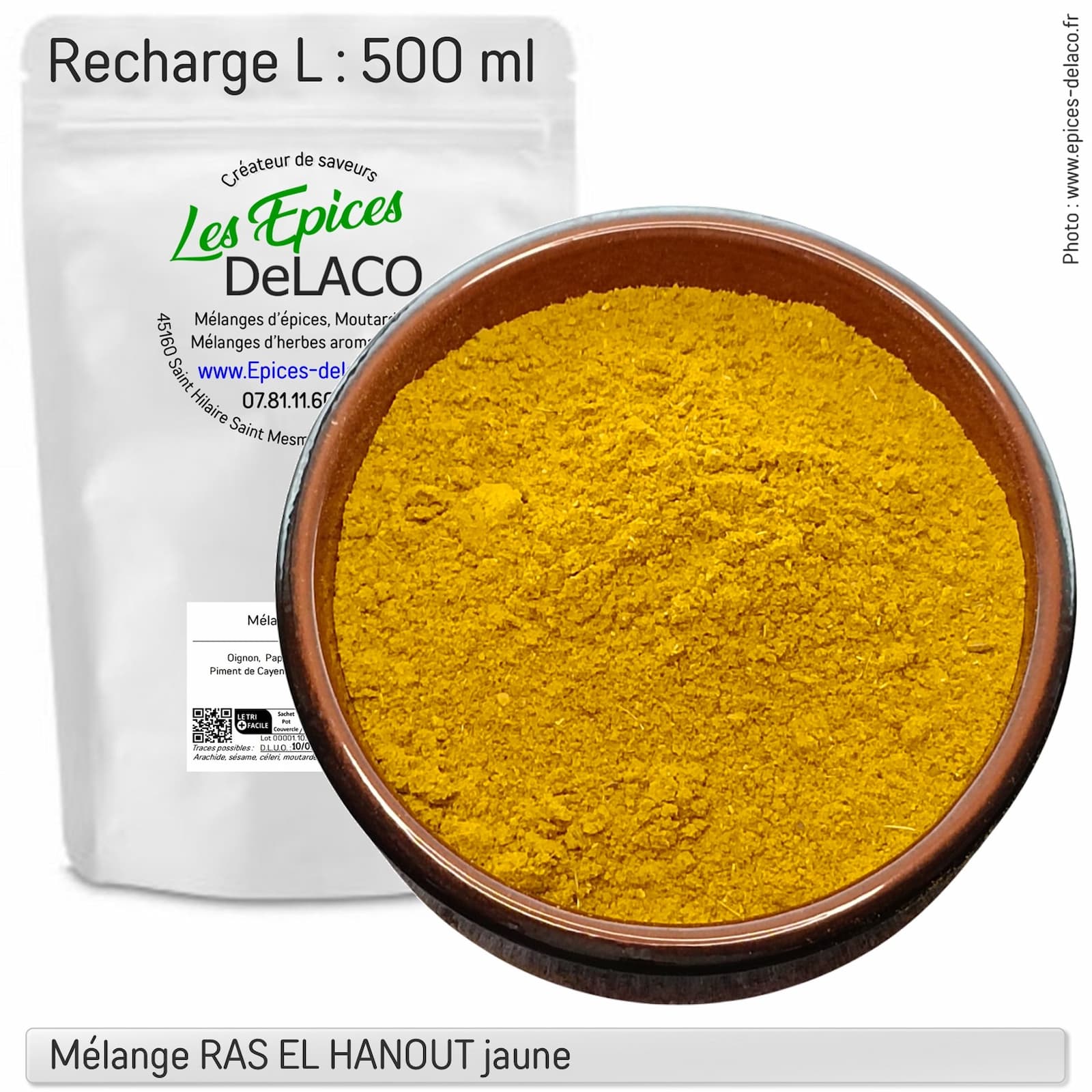 RAS EL HANOUT jaune 260g L ... mélange d'épices, herbes aromatiques, condiments, piments – Image 3