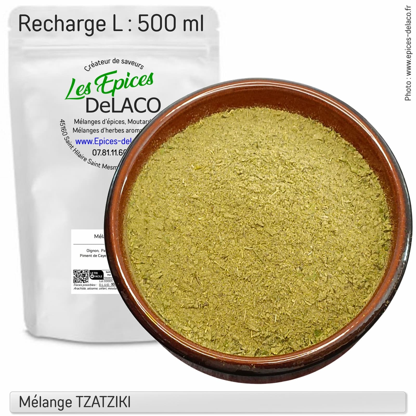 TZATZIKI 220g L ... mélange d'épices, herbes aromatiques, condiments, piments – Image 3