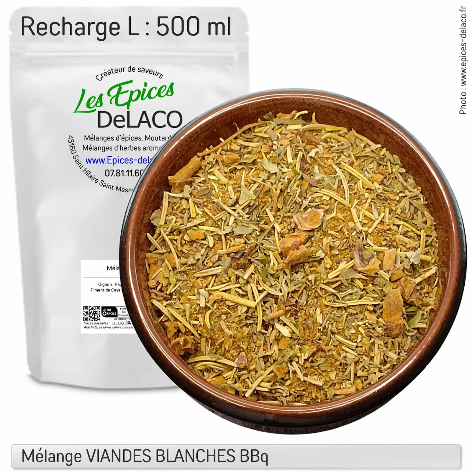 VIANDES BLANCHE BBq 160g L ... mélange d'épices, herbes aromatiques, condiments, piments – Image 3