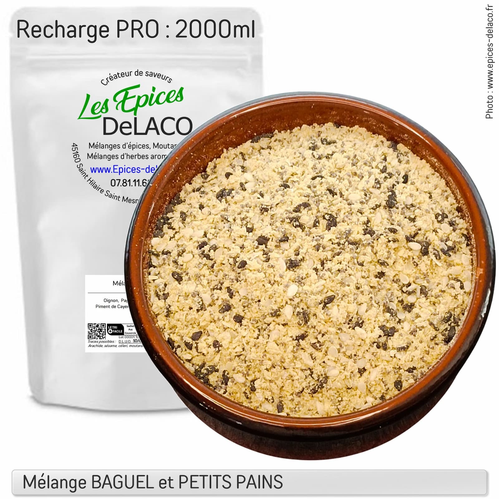 BAGEL et P'TITS PAINS1080g PRO ... mélange d'épices, herbes aromatiques, condiments, piments – Image 3