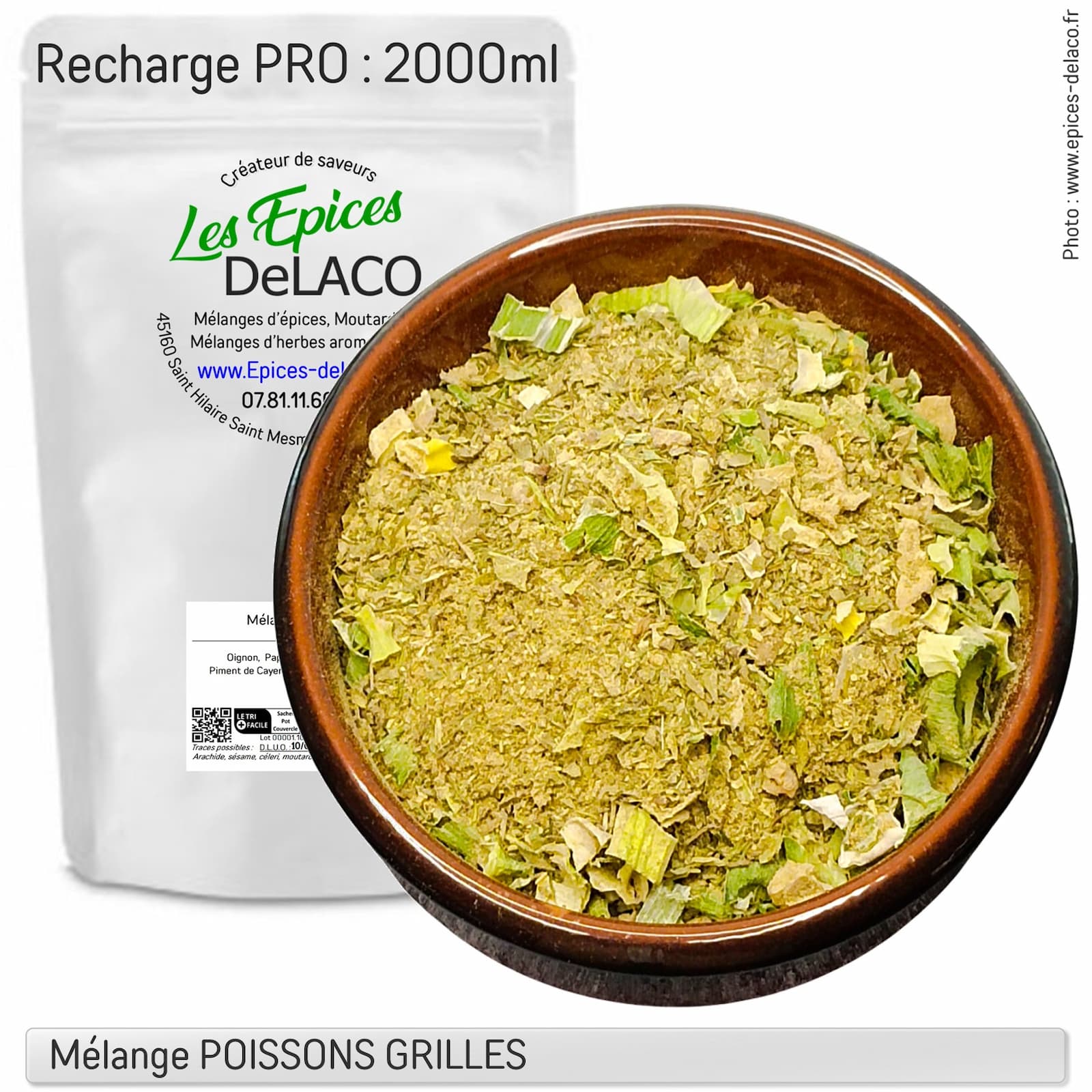 POISSONS GRILLES 500g PRO ... mélange d'épices, herbes aromatiques, condiments, piments – Image 3