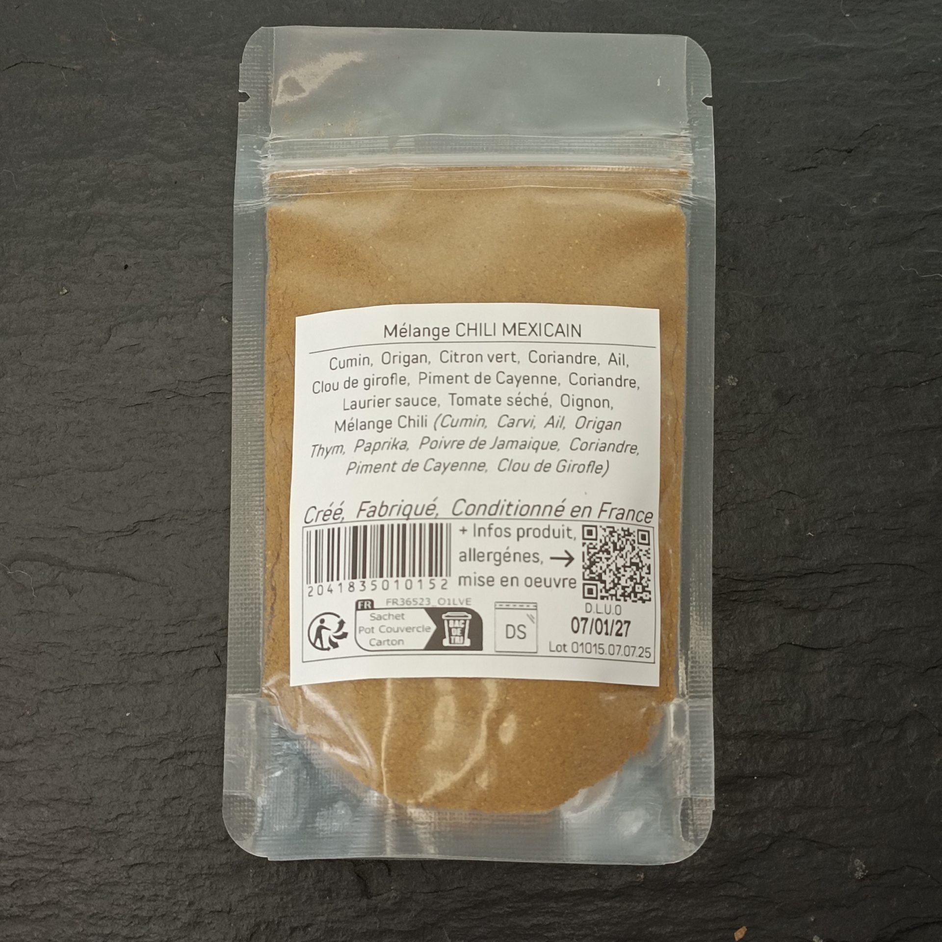 CHILI MEXICAIN 240g L ... mélange d'épices, herbes aromatiques, condiments, piments – Image 5