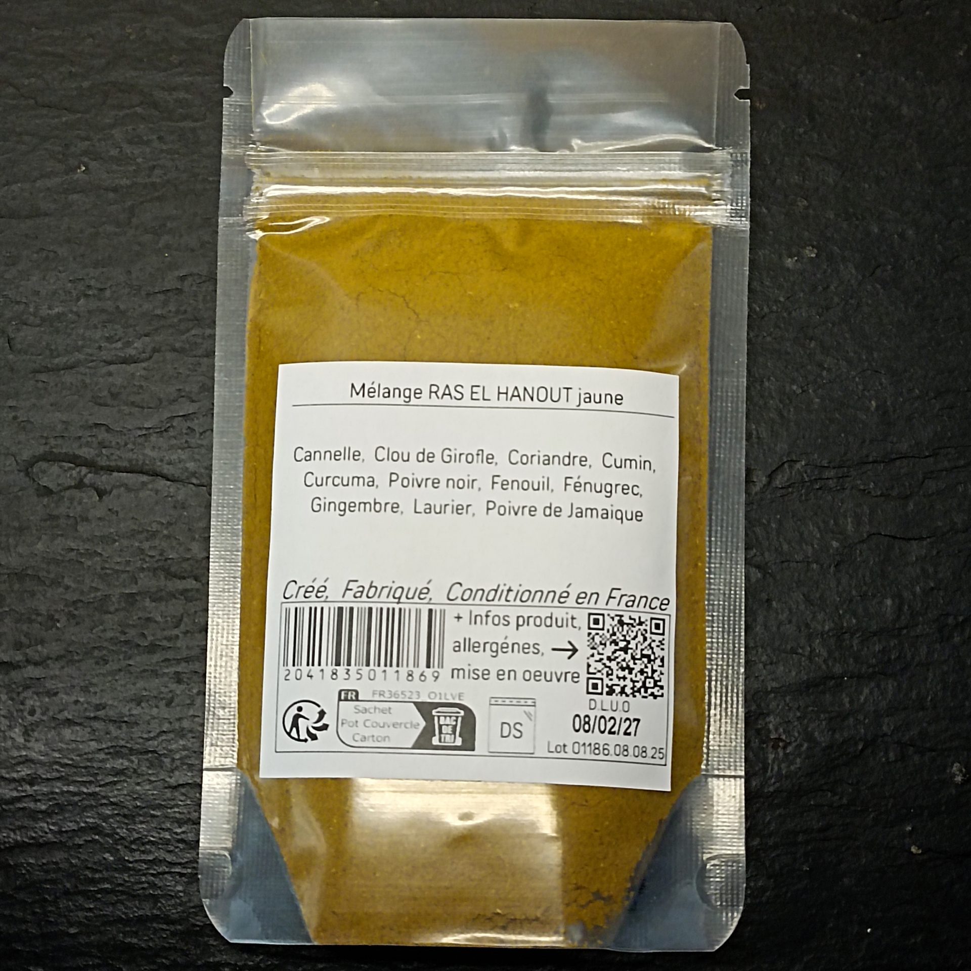 RAS EL HANOUT jaune 130g M ... mélange d'épices, herbes aromatiques, condiments, piments – Image 5