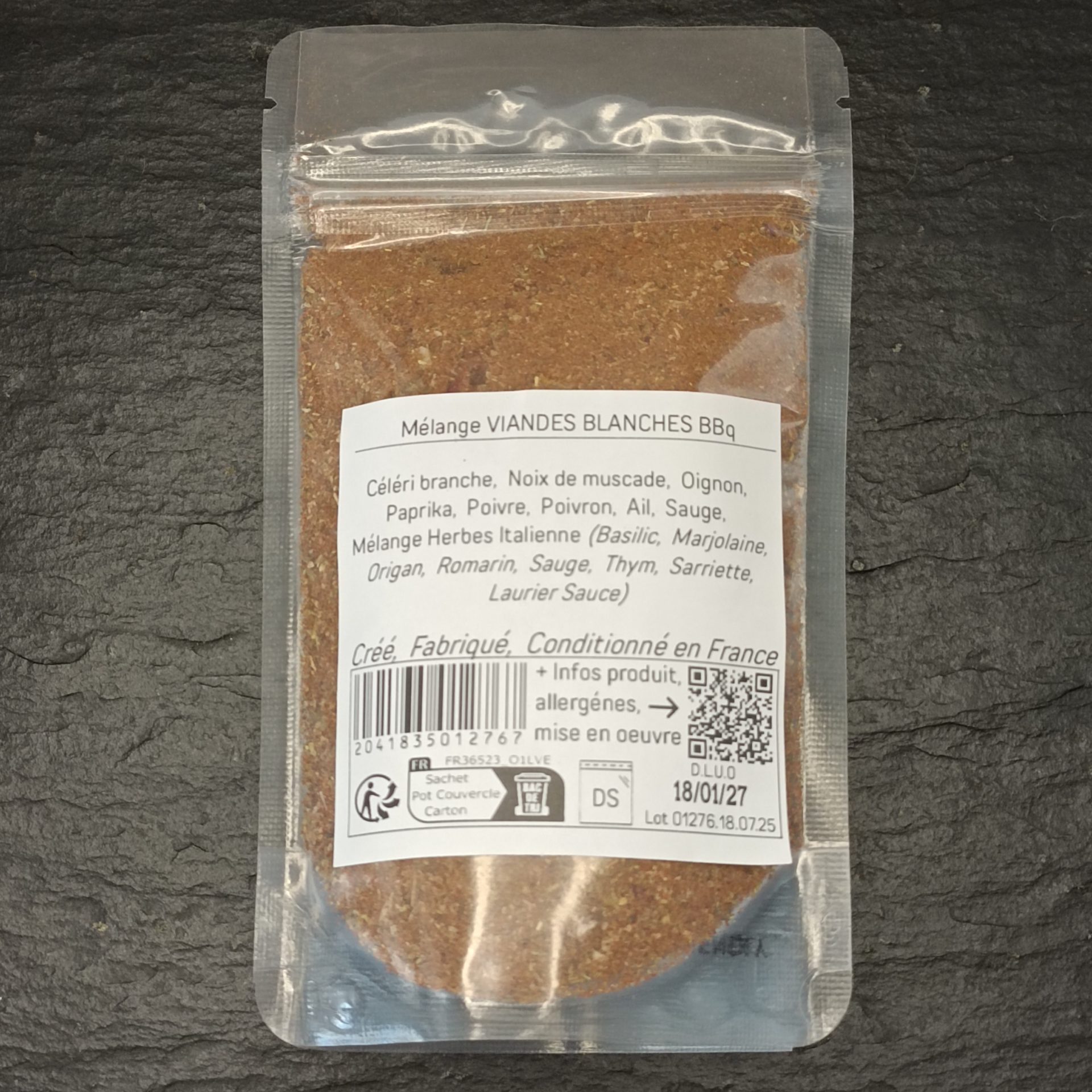 VIANDES BLANCHE BBq 160g L ... mélange d'épices, herbes aromatiques, condiments, piments – Image 5